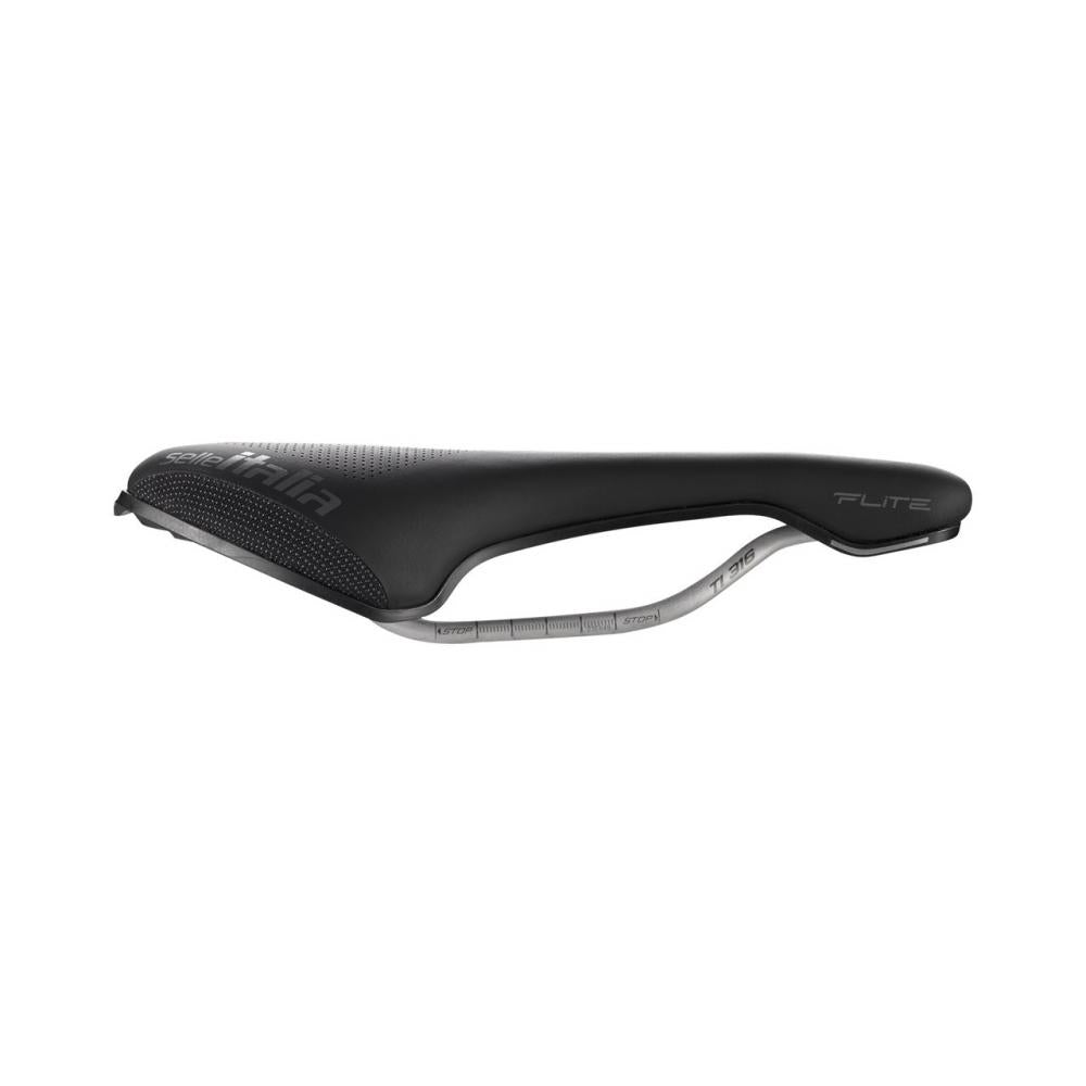Selle Italia Flite Boost X-Cross TI 316 Superflow S3 - schwarzer XC/MTB Lochsattel mit Shock-Absorbern & Superflow-Ausschnitt