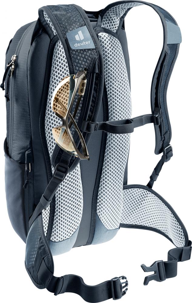 Deuter Race 12 Fahrradrucksack 12L Schwarz - Leichter Rucksack mit Airstripes für Radfahrer