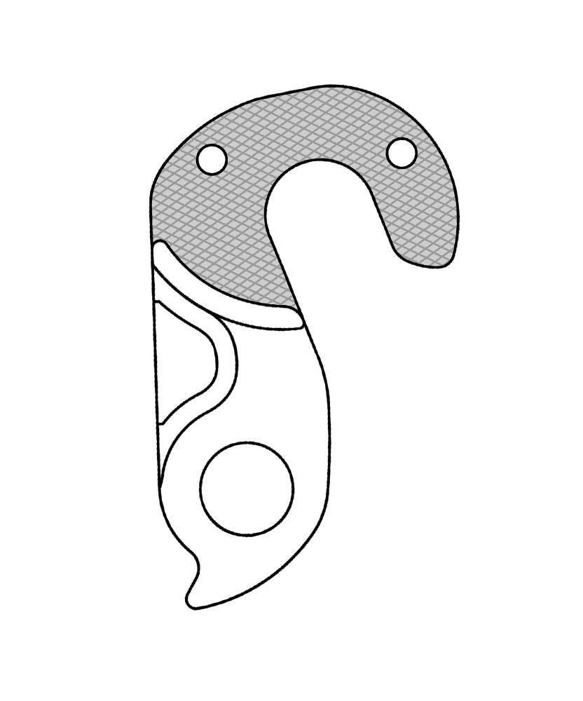 Marwi GH-273 Schaltauge inkl. Schrauben für Bergamont CX Prime 2017, Aluminium, silber, 2-Schrauben-Befestigung