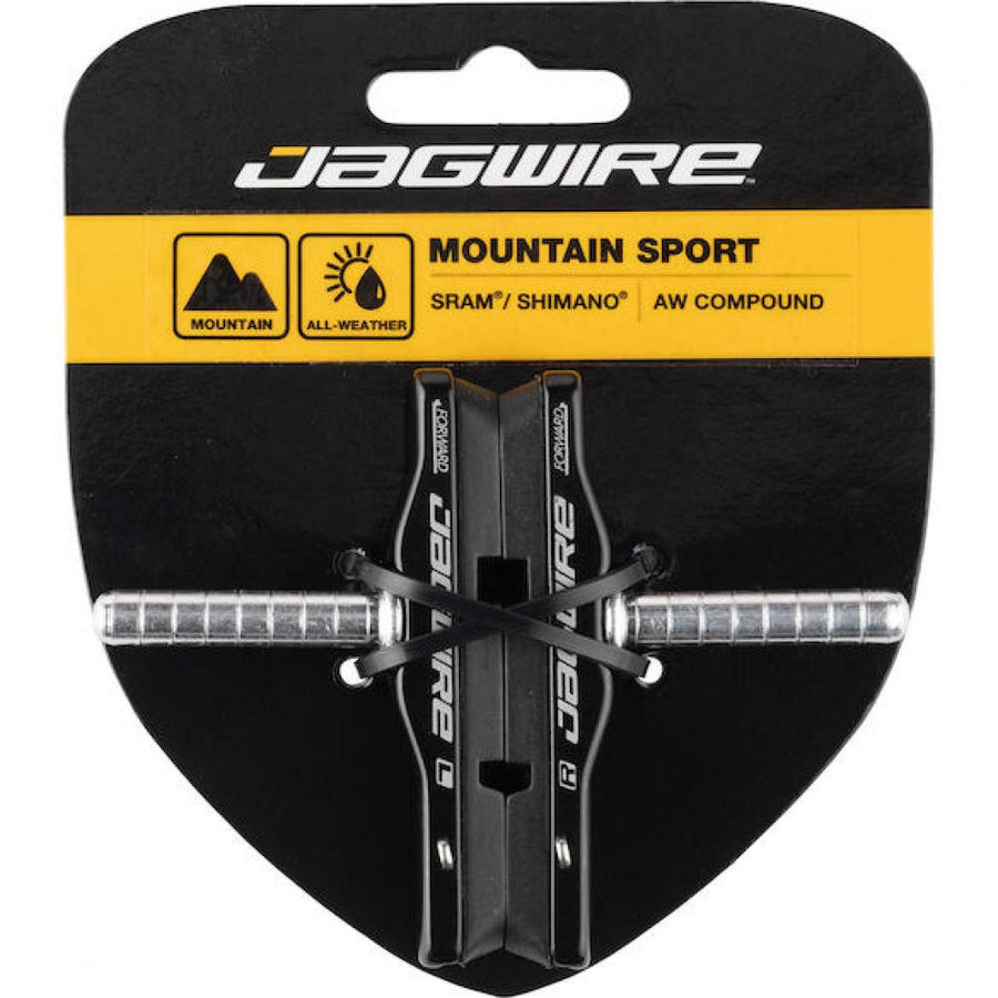 Jagwire Mountain Pro Cartridge Bremsschuhe Cantilever Schwarz - All-Weather-Mischung
