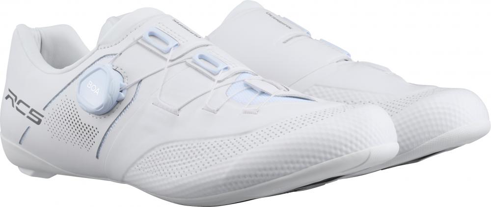 SHIMANO Fahrradschuhe RC503 Herren/Damen Road SPD-SL Fahrradschuhe Größe 48 breit, Weiß