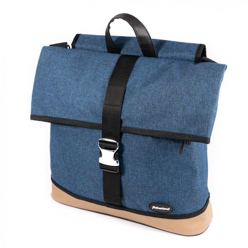 Haberland Einzeltasche Melan I blau - robuste Gepäckträgertasche mit Komfortbefestigung