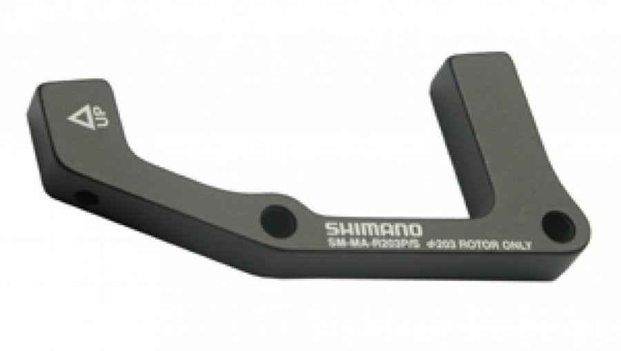 SHIMANO Scheibenbremsadapter hinten PM IS SM-MA-R203P/S für 203 mm Bremsscheibe, grau.