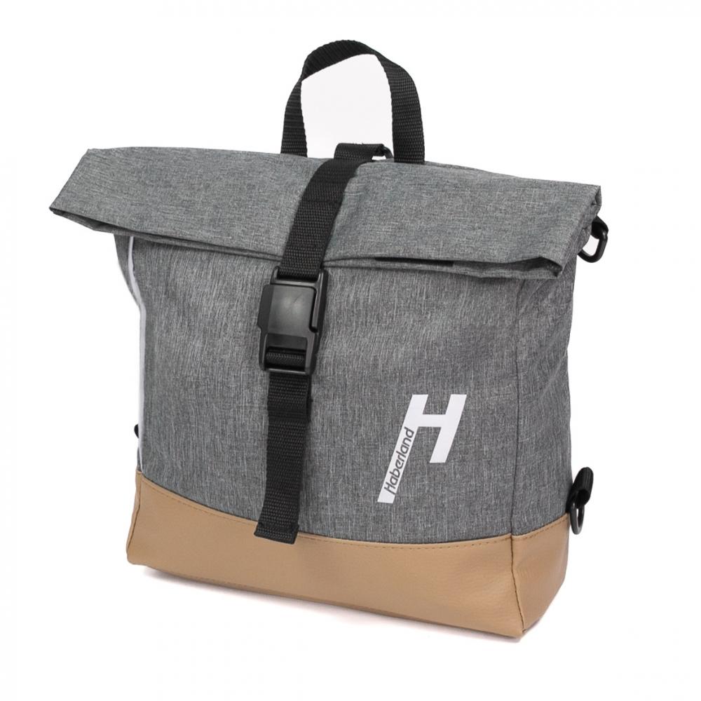 Haberland Lenker-Bike-Rucksack Keep Rollin' grau - flexible Lenkertasche & Rucksack in moderner Ausführung
