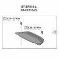 SHIMANO obere Abdeckung f.ST-EF515, rechts, f.7-fach, m.Befestigungschr. M3x7mm general - 515, 7-fach, 3x7mm, 7mm