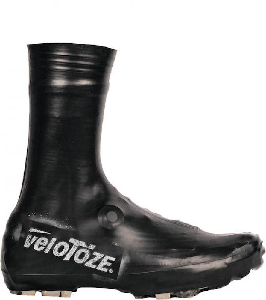 VeloToze Überschuhe Gravel/MTB lang M Schwarz - Wasserdicht & Winddicht
