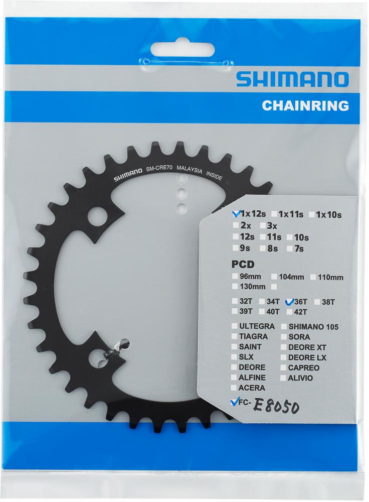 SHIMANO Kettenblatt SM-CRE70-12 36Z - effiziente Antriebseinheit für E-Bikes