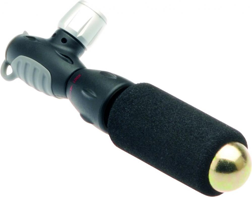 Procraft CO2 Kartuschenpumpe 7 cm Schwarz - schnelle Pannenhilfe mit CO2-Ventil