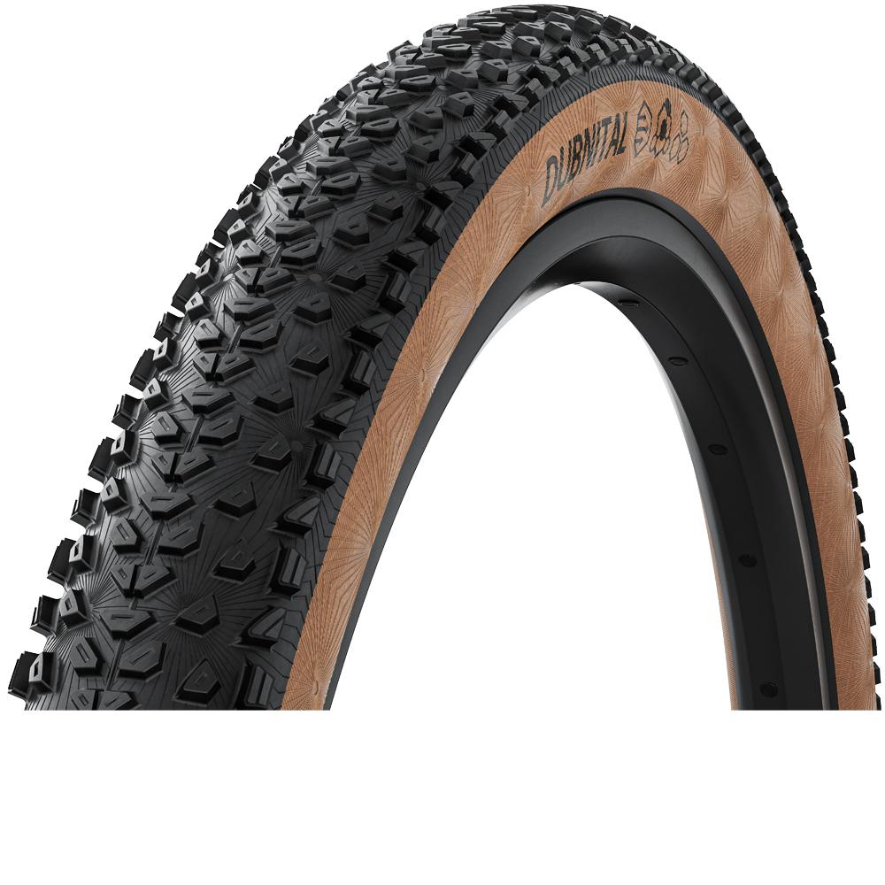Continental Dubnital Race Grip 29x2.40 MTB Faltreifen, Tubeless Ready für XC/Trail, mit brauner Seitenwand und schwarzem Prof