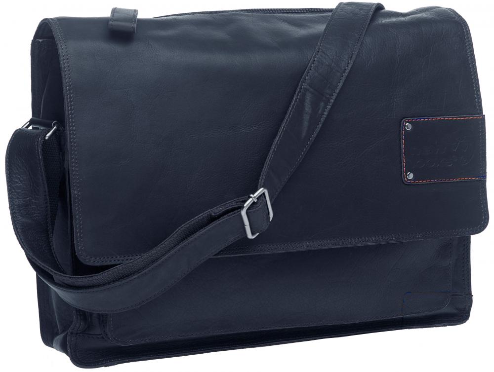 New Looxs Radtasche Verla Leather Black 15" Notebook Black - elegante Fahrrad-Schultertasche