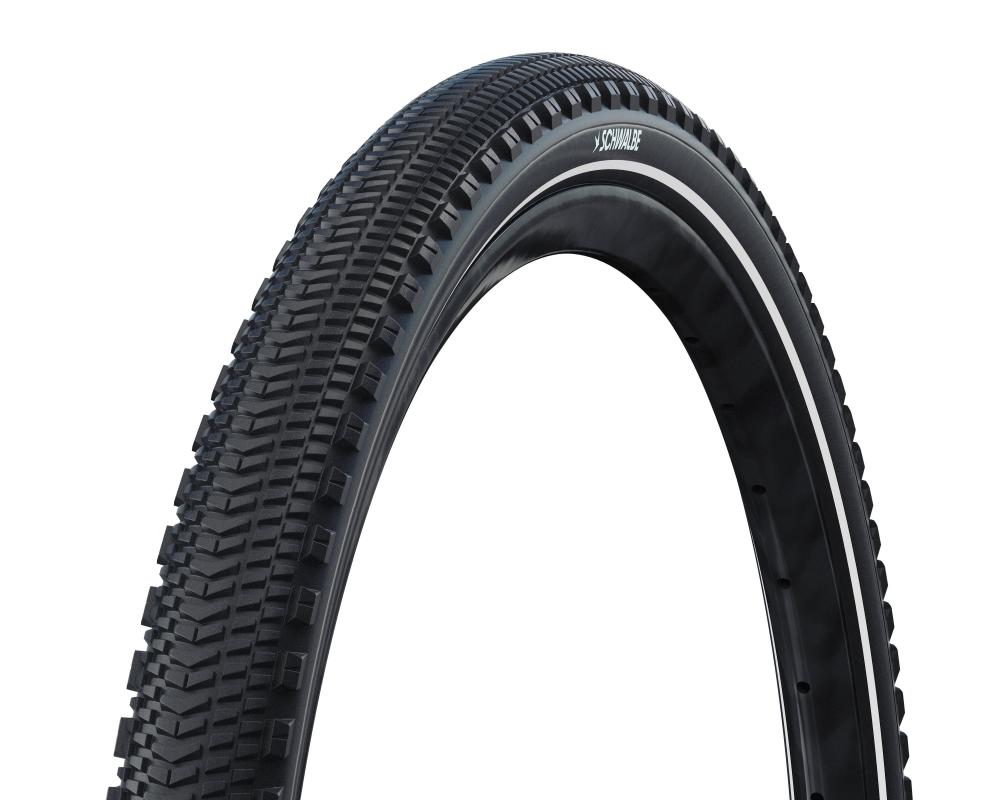 Schwalbe G-ONE OVERLAND Performance Line 40 Schwarz/Reflex Faltreifen, langlebiger Gravel- & Tourenreifen.