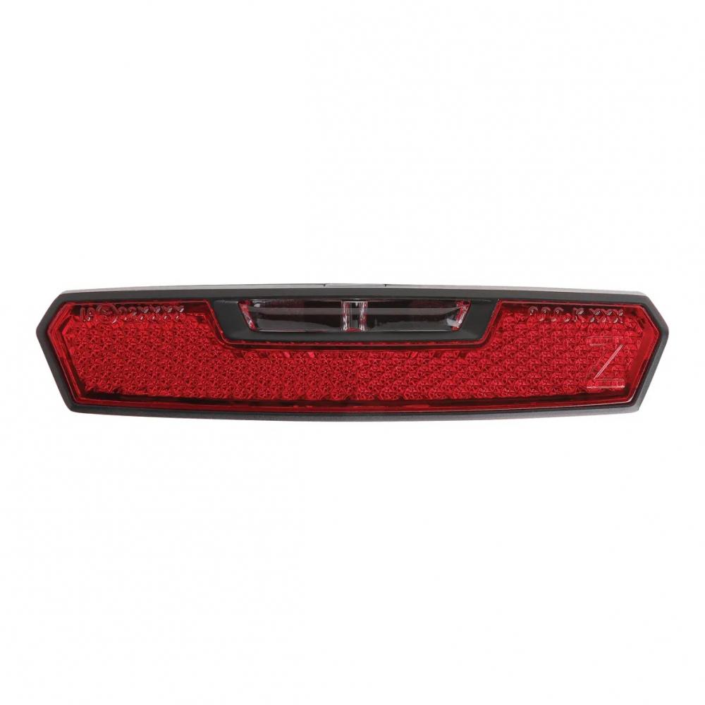 Rotes AXA Juno Dynamo ST 50 Fahrrad-Rücklicht, kompakt mit Standlichtfunktion.