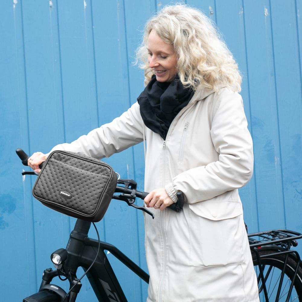 Haberland Lenkertasche Lifestyle schwarz - praktische Lenkertasche mit KLICKfix