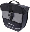 Haberland Einsteiger-Serie schwarz / silber - robuste Gepäckträgertasche für Alltag und Tour