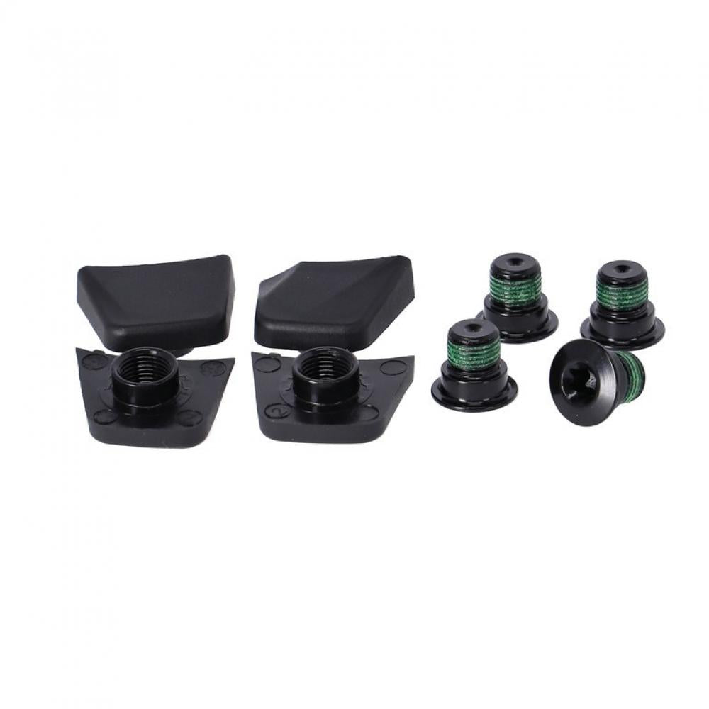 SRAM Kettenblattschrauben-Set schwarz, 4-Arm, mit Muttern für sichere Befestigung.