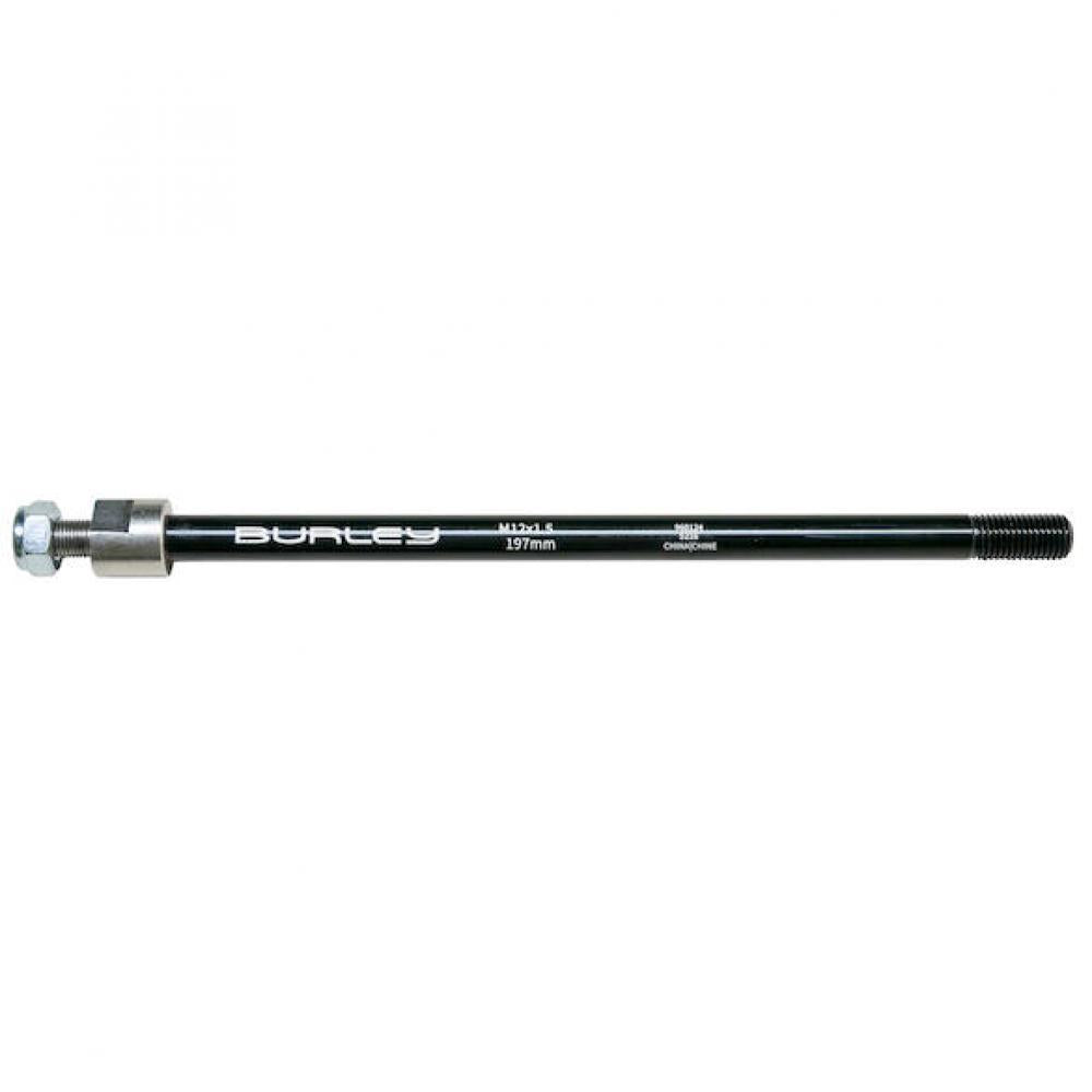 Burley Steckachse für Anhänger M12x1.5, 197 mm Schwarz - sichere Kupplung für Fahrradanhänger