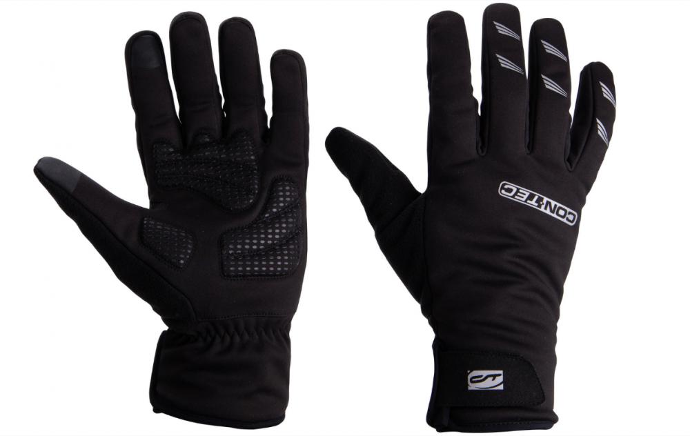 CONTEC Winterhandschuh Frigid TR Größe S, schwarz/coolgrey, wasserdicht, Touchscreen-kompatibel, rutschfester Silikongriff, reflektierend