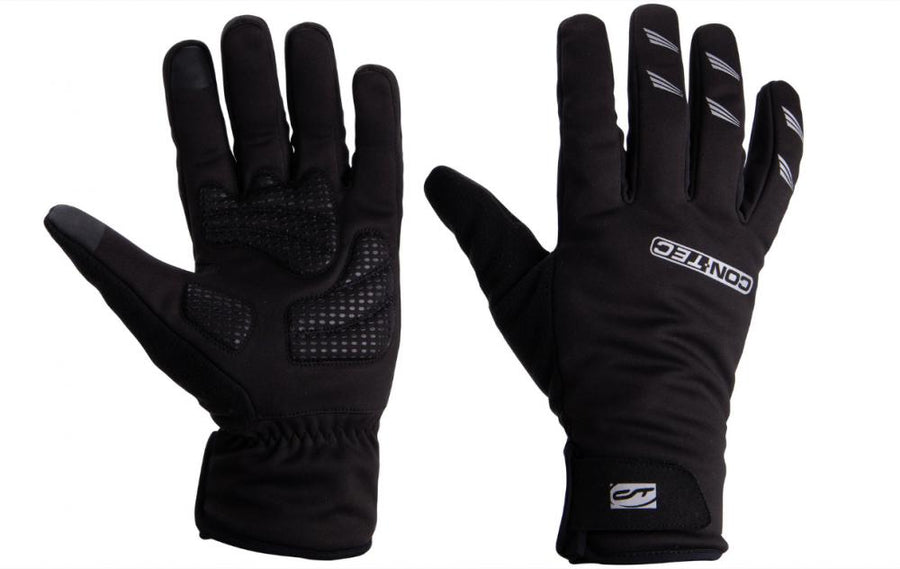 CONTEC Winterhandschuh Frigid TR Größe S, schwarz/coolgrey, wasserdicht, Touchscreen-kompatibel, rutschfester Silikongriff, reflektierend