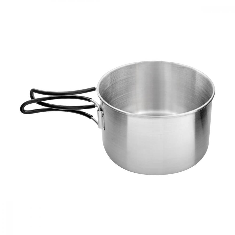 Tatonka Kettle II 1,0 l - Campingtopf Unisex 1,0 L mit Pfannendeckel aus Edelstahl