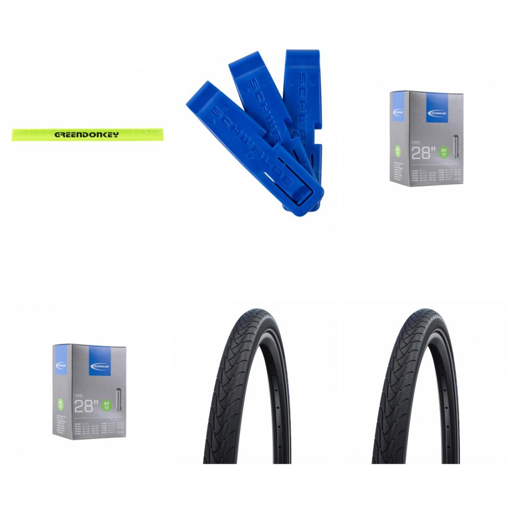 Reifenset Schwalbe Marathon Plus 28x1.75 Zoll Schlauch