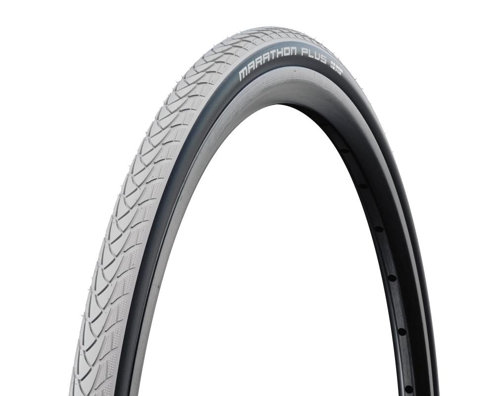 Schwalbe Marathon Plus 24x1.35" (37-540) grau/schwarz HS440 Drahtreifen, unplattbar, SmartGuard Pannenschutz, ideal für Rollstühle
