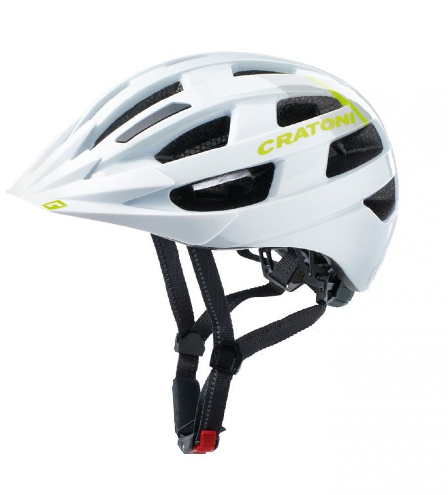 Cratoni Helm Velo-X City weiß lime glanz M/L 56 bis 60cm