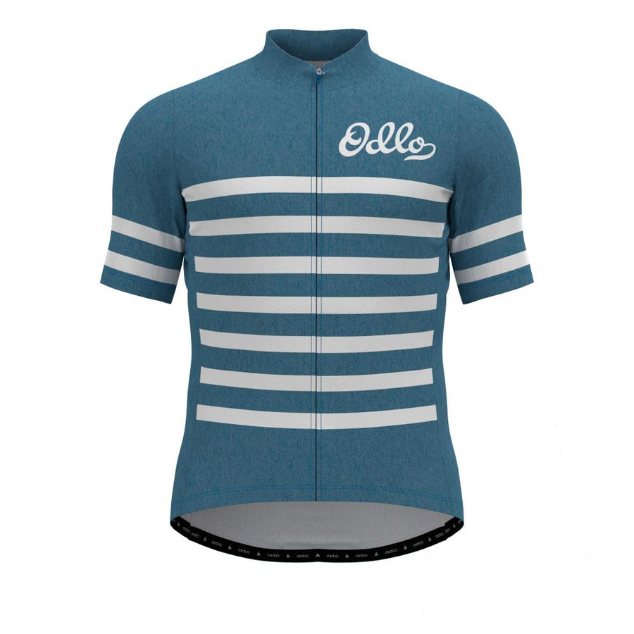 Odlo Stand-up collar full zip Essential mykonos blue white Größe XL