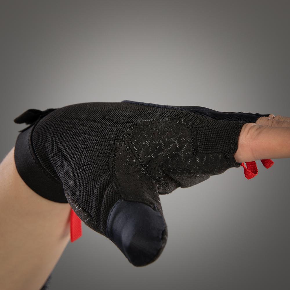 CHIBA Argon II - Rollstuhl-Radhandschuhe XS schwarz, Gelpolster & Belüftung