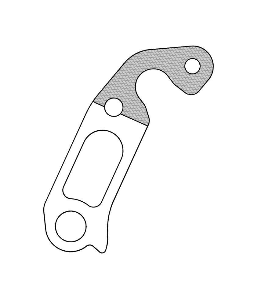 MARWI Schaltauge GH-281 inkl. Schrauben für Scott Bikes, silber, Aluminium