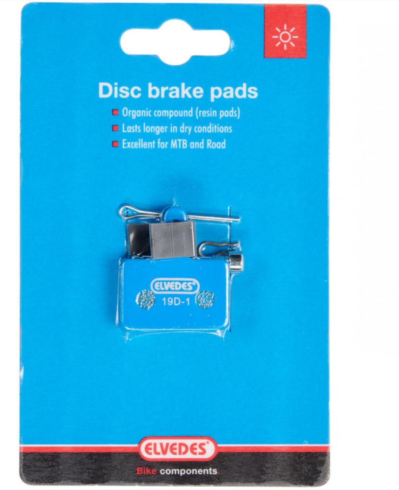 Elvedes Scheibenbremsbelag 6854, organisch, leise & langlebig, für Shimano/Tektro passend, optimal bei Trockenheit, Resin-Mischung, Top-Performance