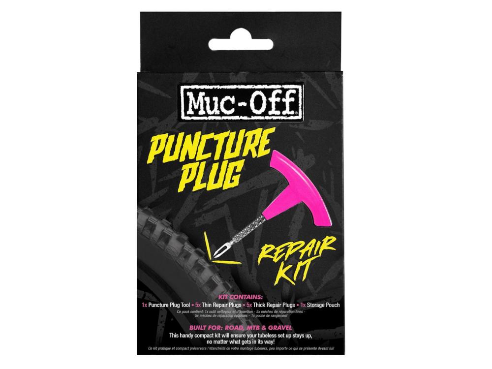 Muc-Off Tubeless Puncture Plug Repair Kit pink. Fahrrad Pannenset für tubeless Reifen.