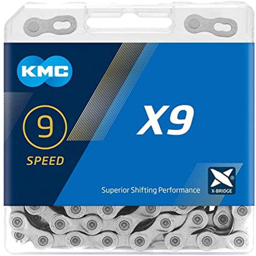 KMC X9 9s Kette 114 Glieder silber - zuverlässige Schaltperformance in moderner Ausführung