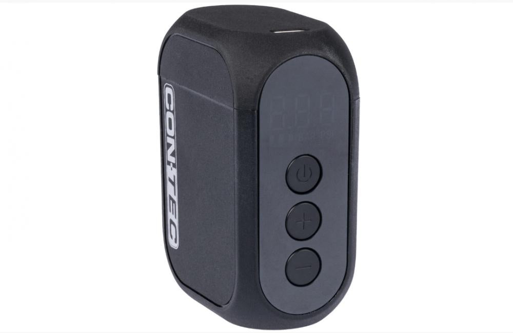 CONTEC Akku-Minipumpe Air Tronic Mini 8,3bar digital, Schrader/Presta, 70x56,5x31mm, Auto-Stopp, USB-C, inkl. Adapter