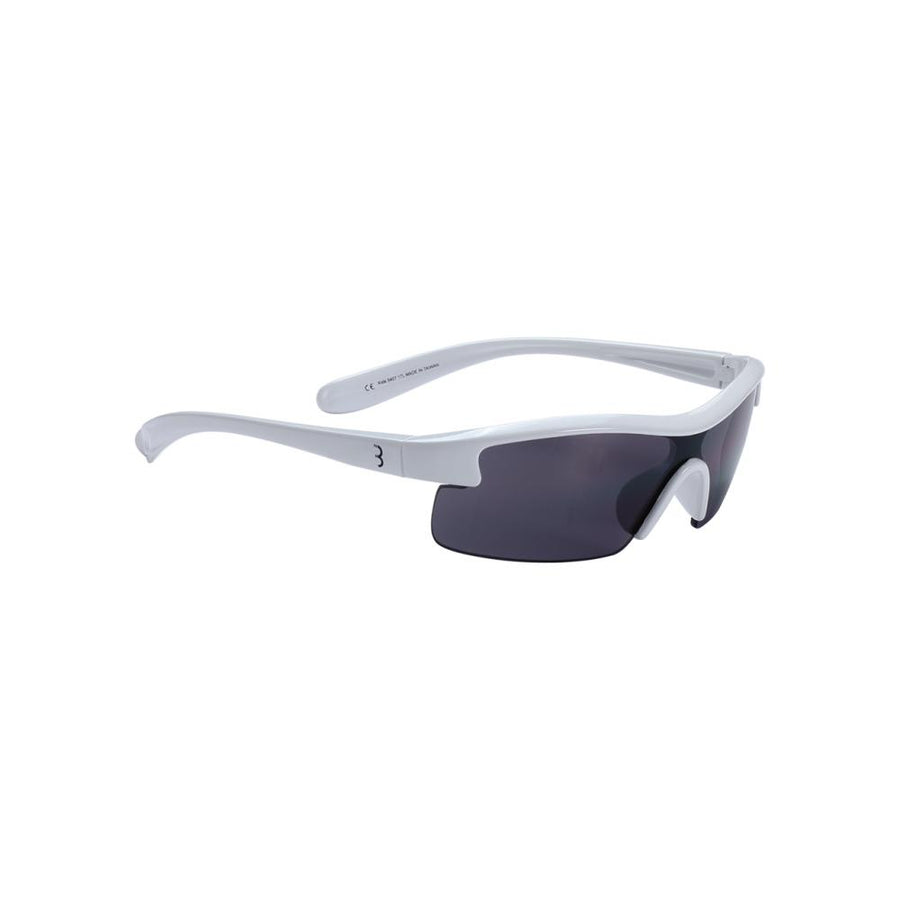 BBB Cycling BBB Sportbrille Kids weiß glanz Größe Kids weis - leichter UV-Schutz für junge Raßahrer