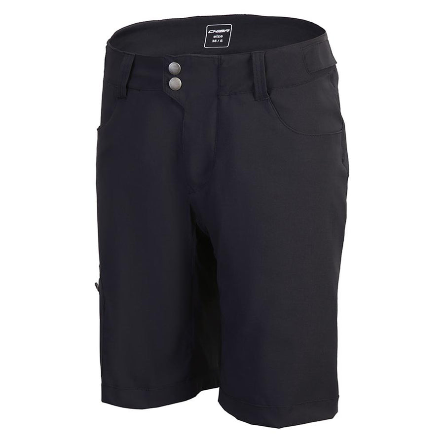 CHIBA Baggy Pants mit Innenhose Lady - Radhose Damen 3XL schwarz mit Sitzpolster
