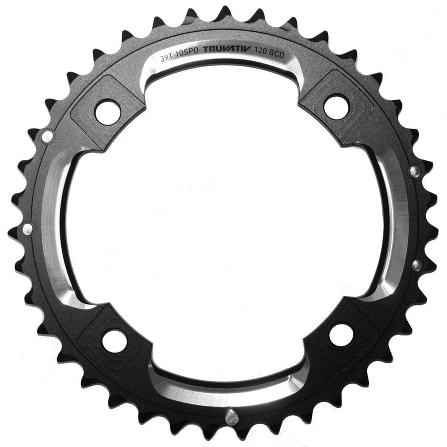 Truvativ MTB Kettenblatt 39 Zähne 120mm Lochkreis 2x10 BB30 Alu 7075-T6 S2 schwarz - für SRAM XX/X0/X9