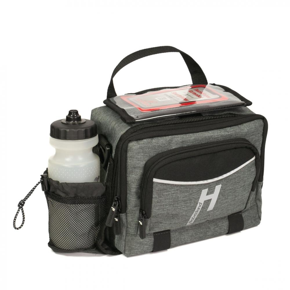 Haberland Lenkertasche 6l Bottle grau - praktische Fahrrad-Lenkerbag mit KLICKfix