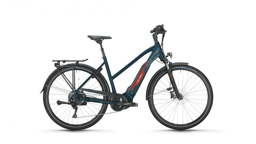 VICTORIA Elektro-Trekkingrad "Tresalo 6" (#1), Trapez, 28", dark night, 1x10 Shimano Cues, 53 cm / L