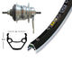 Bike-Parts Laufrad|Hinterrad 28x1.75 Zoll mit Rücktrittbremse Shimano 7-Gang silber 36-Loch Exal ZX 19 schwarz| silber Nirosta-Speichen