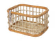Basil Green Life Rattan Fahrradkorb M, 18L, 39x29x22cm, naturbraun, handgefertigt, ökologisches Rattan, für vorne und hinten, wetterfest, leicht, nachhaltiges Design