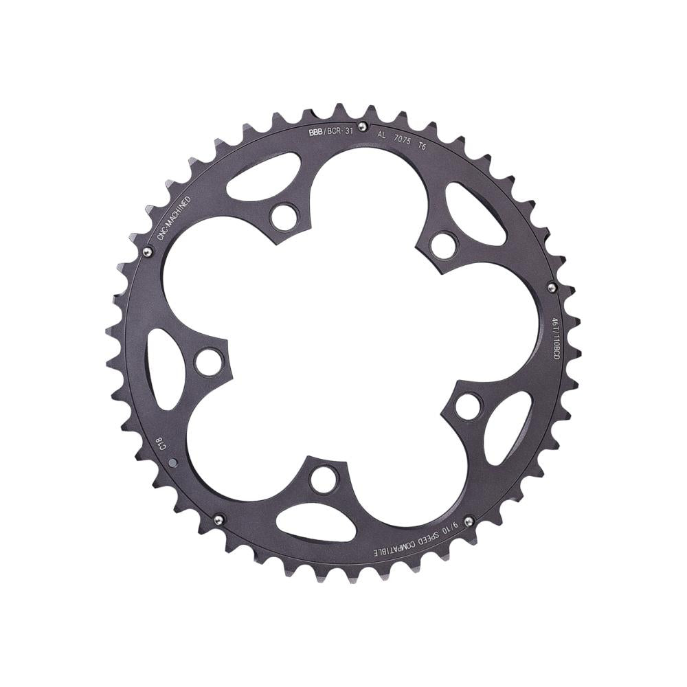 BBB Cycling BBB Kettenblatt CompactGear 46T/110mm anthrazit 46T/110mm anthrazit - effiziente Übersetzung für Rennräder