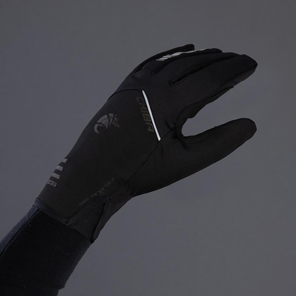 CHIBA 2nd Skin Light - wasserdichte Radhandschuhe, schwarz, Größe 7
