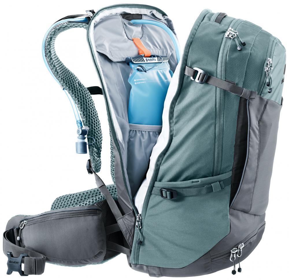 Deuter Trans Alpine Pro 28 Fahrradrucksack 28L graphite - Leichter Bike-Rucksack für Mountainbike-Touren