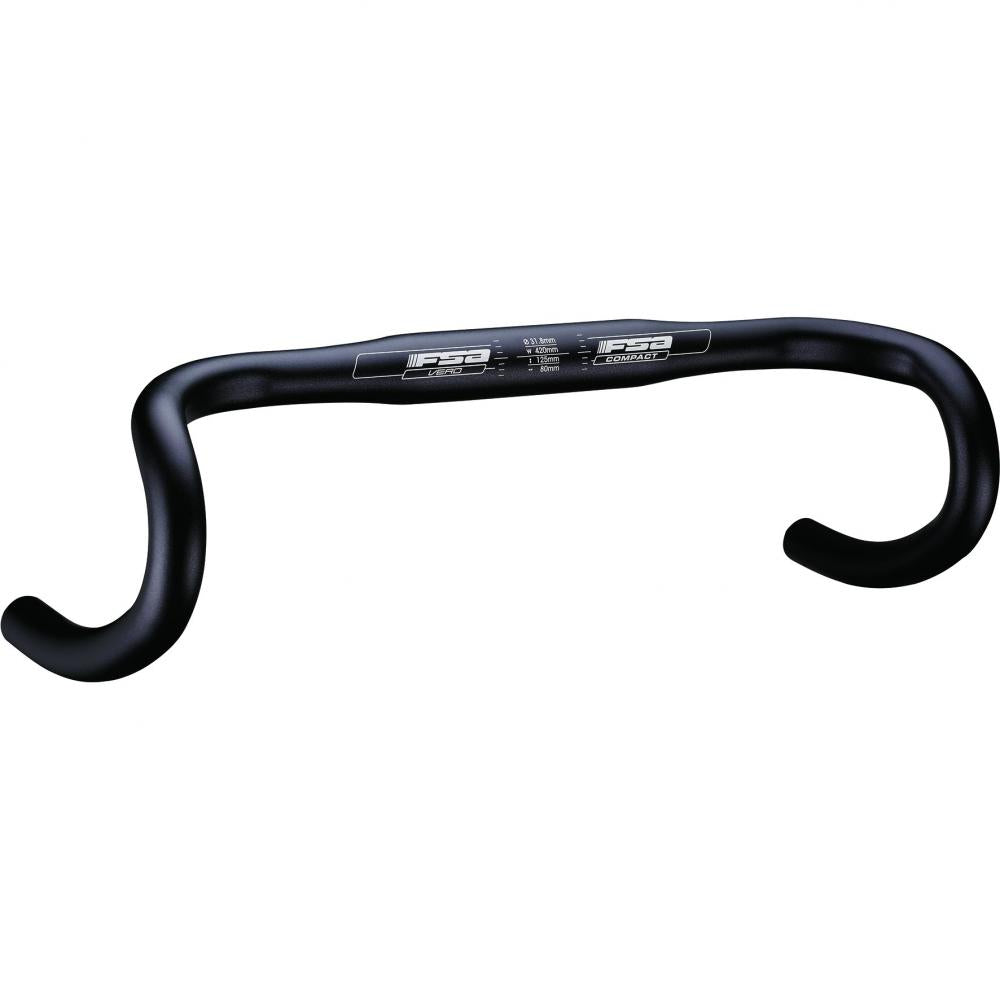 FSA Vero Compact Lenker 31,8 x 420 mm Schwarz - Aluminium Rennrad-Lenkstange