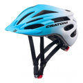 CRATONI Pacer Junior Kinder-Fahrradhelm - S-M 54-58 cm, Blue White Matt, 250 g, Rücklicht, 20 Ventilationsöffnungen, LFS, CE EN 1078