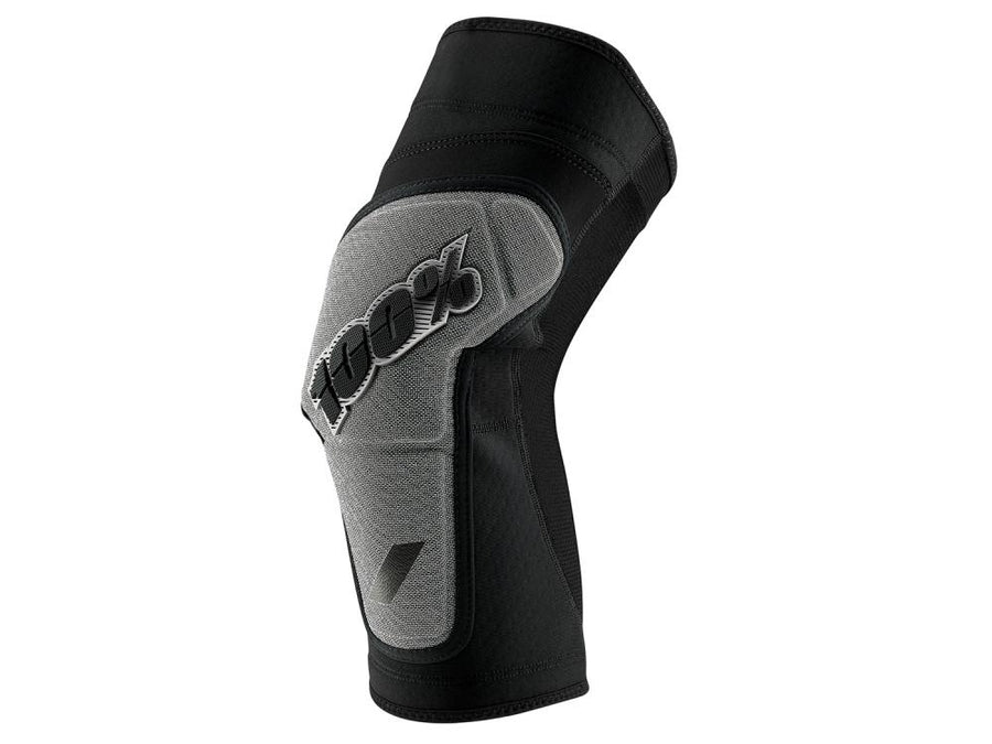 100% Ridecamp knee pads XL black/grey - ultraleichte MTB Knieschoner mit hoher Atmungsaktivität