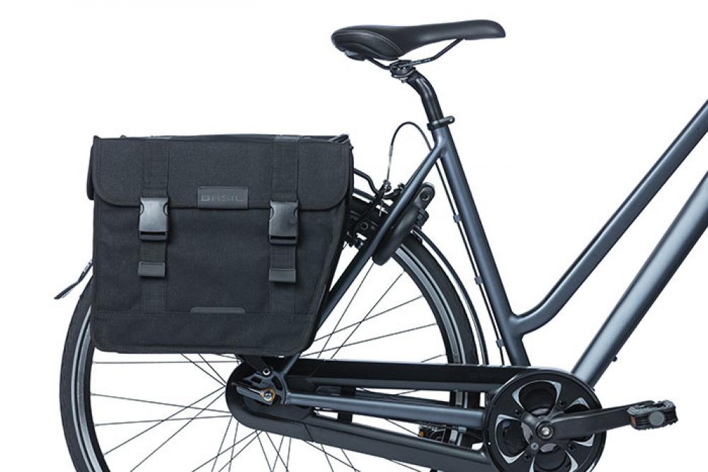 Basil Doppeltasche Kavan Eco Classic schwarz 37x32x18 cm 46l