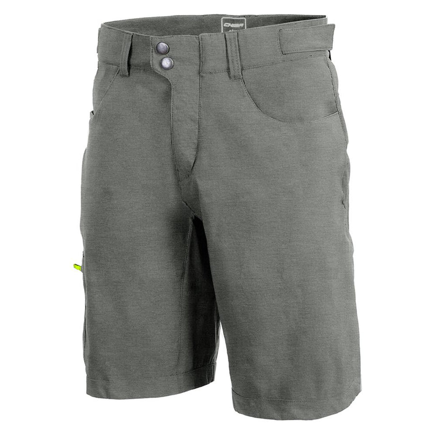 CHIBA Baggy Pants Kids - Radhose Kinder L anthrazit/apfelgrün, mit Innenhose & Sitzpolster