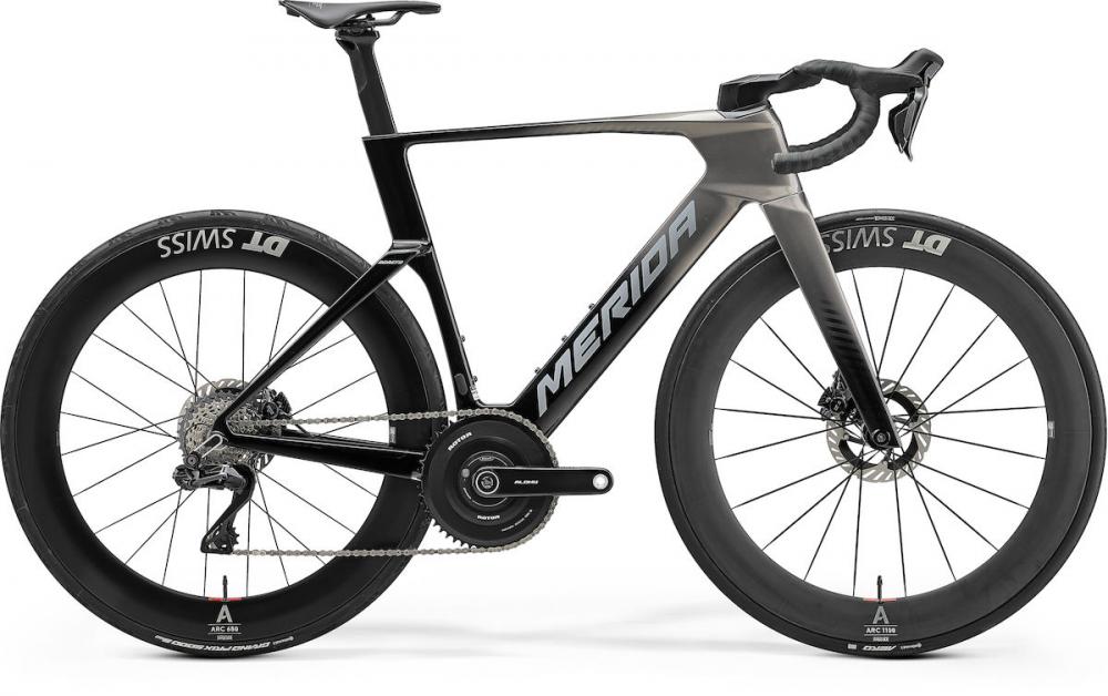 MERIDA REACTO ONE Aero-Rennrad Carbon Dura-Ace Di2 XXS Slate Grey Black