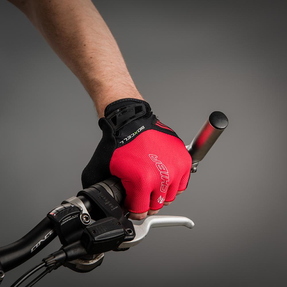 CHIBA BioXCell Air - Radhandschuhe rot XL mit Gelpolsterung und Belüftung